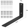 Regalträger-Set 4 Stück | Regalwinkel 24 cm | JZ-L235-BLACK