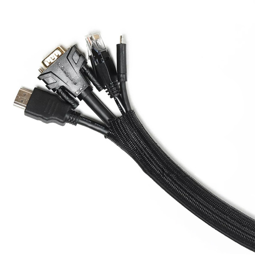 Nylon-Kabelschlauch, Kabel-Organizer, Schutzummantelung | 3 Meter | Ø 32 mm | SCS-032MM-3M