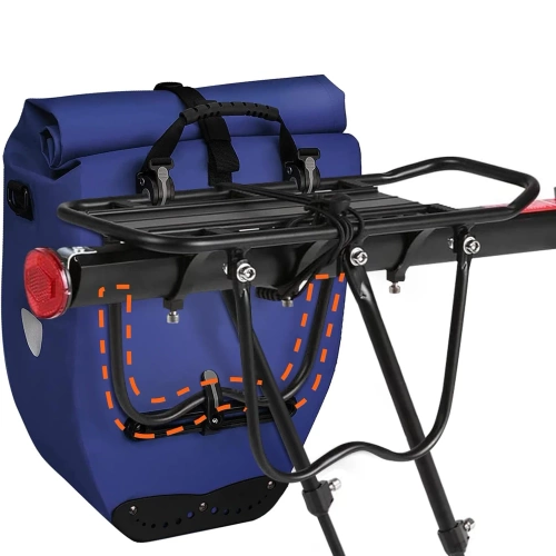 Universell verstellbarer Aluminium-Fahrradgepäckträger für 24-29 Zoll Sattelstützen, bis 50 kg | Robuster Hinterradgepäckträger | 671-09-C