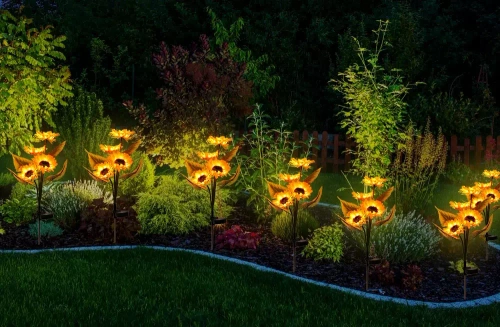 Solarblume | Solar-LED-Gartenlaterne Sonnenblumen | 75 cm, 600 mAh | FLD-36-GELB