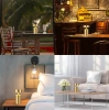 Kabellose Tischlampe | Touch-Nachtlicht mit einstellbarer Lichtfarbe | Pilz-USB-Lampe | HJA29-ROSEGOLD