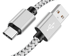 USB-C Kabel | 2 m | Nylon, Quick Charge 3.0, 2 A | C06