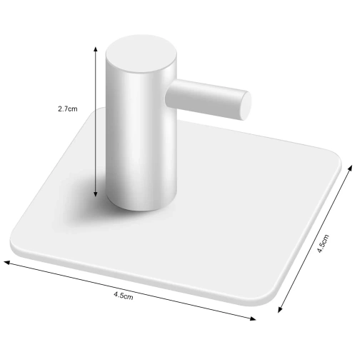 Weißer Haken für Kleidung, Geschirrtücher, Handtücher | Selbstklebende Halterung für Küchenzubehör | BXG-4PCS-WHITE