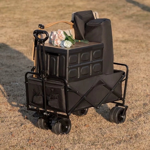 Faltbarer Reisewagen | Großer Transportwagen 100kg | Strandwagen 120L | CP01-80