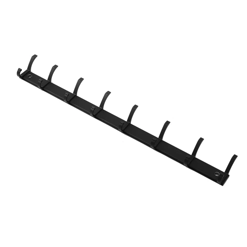Wandhaken mit verschiebbaren Haken | Metallischer Badezimmer-Wandhaken | Kleider- oder Handtuchhalter | QH-8G-GREY