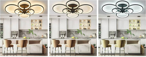 LED-Pendelleuchte, mehrteilig, modern | 72 W | schwarz | RLG-C72W-B