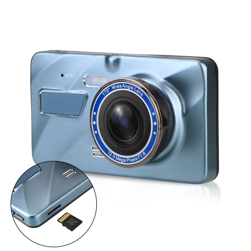 1296p-Auto-DVR mit Rückfahrkamera und 4-Zoll-Touchscreen – G-Sensor, WDR, Parken, 2 Kameras | 2-in-1-Auto-DVR mit Touchscreen und Rückfahrfunktion – 1296p, G-Sensor, WDR, Loop-Aufnahme | PZ-V12-Dual