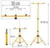Beleuchtungsset 40W 3800lm | 2x 20W Halogenstrahler mit 1,6m Montageständer