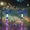 Gartensolar-LED-Lampe Schmetterling | 73 cm, 600 mAh | FLD-42-BLUE