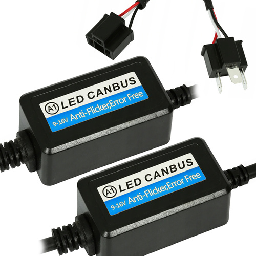 LED-Scheinwerferlampe | 2 Stück | H4 | digitaler CAN-BUS-Filter | orange | A1