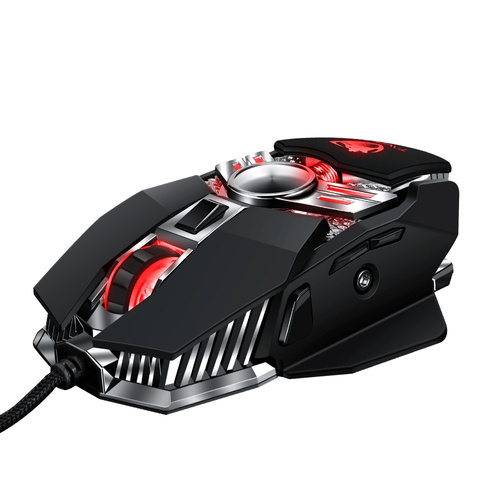 Gaming-Maus, kabelgebunden, optisch, USB | LED RGB-Beleuchtung | 6400DPI, 7 Tasten, Gewichte | V10