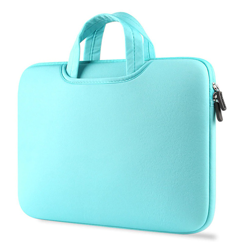 Neopren-Laptoptasche | 15,6 Zoll, Tragegriffe, zwei Seitentaschen | blau | BR04