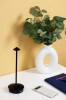 Tischlampe mit eingebautem Akku | Nachtlicht mit drei Leuchtfarben | Stimmungsvolle Lampe für Hotel, Restaurant | HJA32-BLACK