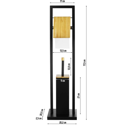 Badezimmer-Set 2 in 1 | WC-Bürste mit Toilettenpapierhalter | Toilettenpapierhalter | GY-TB018-BLACK