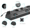 Kühlständer für PS4 / Slim | Dockingstation mit 3 USB-Hubs | HB-P06-3in1