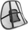 Rückenstütze für Autositz | ergonomische Lendenwirbelstütze, zur Befestigung an Stuhl oder Sessel | schwarz | GLY-440-BLACK