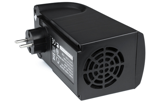 Elektrischer Heizkörper, Mini-Heizlüfter, Heizlüfter | 2 Geschwindigkeiten | Thermostat 15-32 Grad Celsius | Timer | JM-112