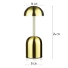 Kabellose Nachtlampe mit eingebautem 2000 mAh Akku | Moderne Tischleuchte mit einstellbarer Leistung und Lichtfarbe | YG-D019-Gold