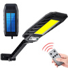 Garten Solar-LED-Lampe mit Bewegungs- und Dämmerungssensor IP65 | 120 LED-COB-Lampen | IR-Fernbedienung | LD-120COB-1S