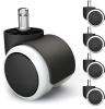 Universelle Bürostuhlrollen | 5er Set Möbelrollen | Drehstuhlrollen | WXL-D50MM-5PCS
