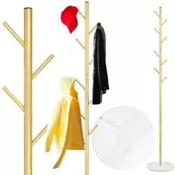 Kleiderständer | Garderobenständer für Jacken und Oberbekleidung | gold | ZK-329-GOLD