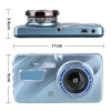 1296p-Auto-DVR mit Rückfahrkamera und 4-Zoll-Touchscreen – G-Sensor, WDR, Parken, 2 Kameras | 2-in-1-Auto-DVR mit Touchscreen und Rückfahrfunktion – 1296p, G-Sensor, WDR, Loop-Aufnahme | PZ-V12-Dual