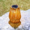 Kabellose Solarlampe | Gartenlampe mit Halterung | JX21-Bambus