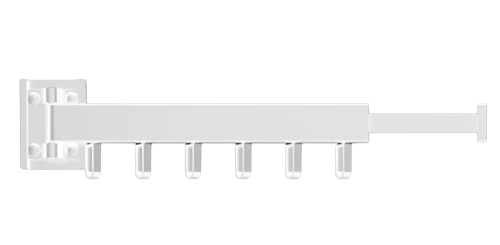 Ausziehbarer Kleiderständer | Faltbarer Wäscheständer, Wandhalterung mit Haken | weiß | LYJ-S30-WHITE