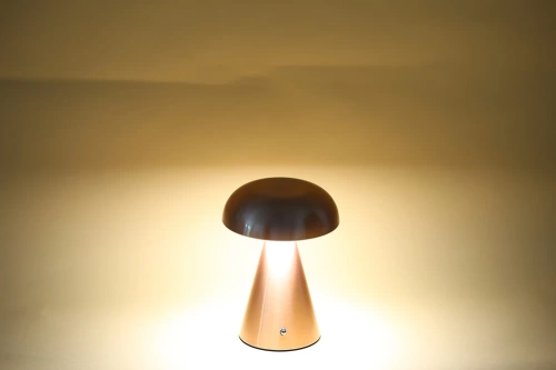Tischlampe mit integriertem Akku | Nachtlicht mit drei Leuchtfarben | Stimmungsvolle Lampe für Hotel, Restaurant | HJA24-COPPER