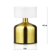 Tischlampe mit eingebautem Akku | Nachtlicht mit drei Leuchtfarben | Stimmungsvolle Lampe für Hotel, Restaurant | HJA44-GOLD