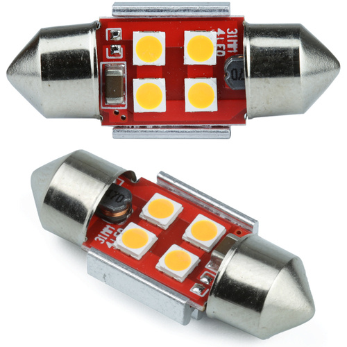 LED-Autoleuchtmittel | C5W, 4 SMD 3535, CAN BUS | orange