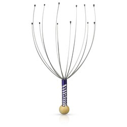 Kopfhaut-Massagegerät | ayurvedisches Massagegerät für entspannende Kopfmassage | rot | SM-12CL-RED