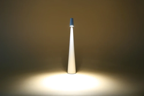 Tischlampe 33,5 cm | Kabellose Nachtlampe mit integriertem Akku | Lampe mit Touch-Steuerung | HMS-355-WEISS