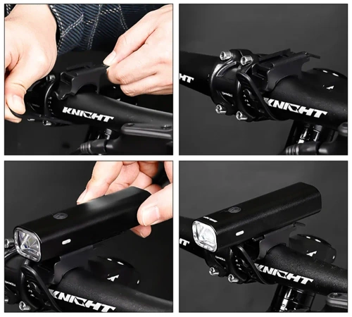 400lm USB-C LED-Fahrradscheinwerfer | Wasserdichtes Fahrradlicht mit SOS-Modus | Leistungsstarkes Licht mit eingebautem Akku | XJLQD
