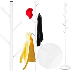 Kleiderständer | Jacken- und Oberbekleidungshaken | Weiß | ZK-329-WHITE