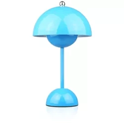 Tischleuchte | Kabellose Nachttischleuchte mit drei Lichtfarben | blau | HJA27-1-BLUE