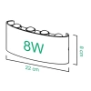 Gartenlaterne, Außenwandleuchte LED | oben - unten | 8W, IP65 | BD-C041-8W
