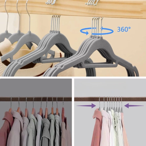 Samt-Kleiderbügel | Kleiderbügel-Set für den Schrank | HLD-Z08