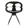 Stilvolle Nachttischlampe mit Glaslampenschirm | Moderne Glas-Tischlampe | BH-233-SCHWARZ
