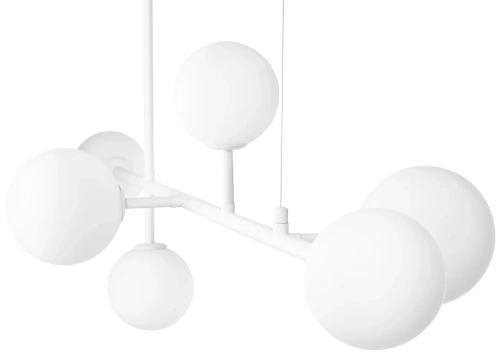 Hängelampe mit 6 Lichtpunkten | Stilvoller Kronleuchter | CDL-G610S-WEISS
