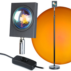LED-Projektionsbodenlampe, die den Sonnenuntergang imitiert | US-EU-Adapter | RB-06-SunsetRed
