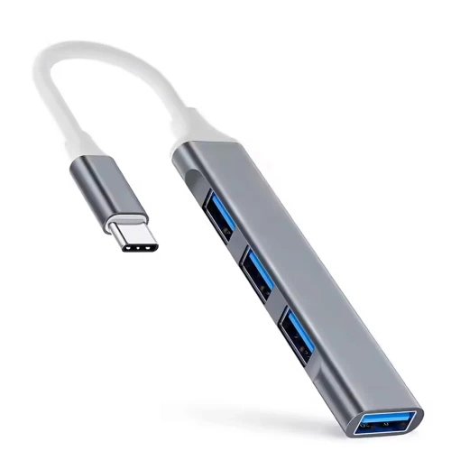USB-Hub | USB-C auf 4x USB-A Adapter, 4-in-1 Verteiler | Hub