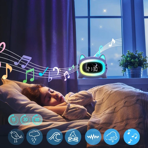 Wecker mit LED-Licht | Uhr mit Farbwechsel-Funktion | SG-5-W