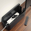 Kabelorganizer BOX mit Handyhalter | Aufbewahrungsbox für Steckdosenleisten und Kabel | JB2318-Schwarz