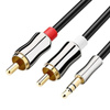 Kabel Jack <> 2x RCA (Chinch) | vergoldete Anschlüsse | HQ | AC-3-3M-Silver