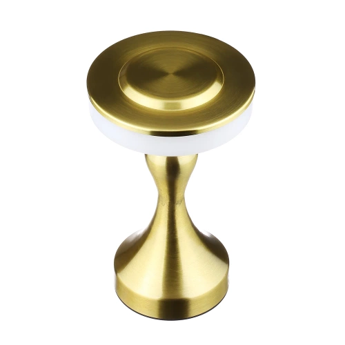 Tischlampe mit integriertem Akku | Nachtlicht mit drei Leuchtfarben | Stimmungsvolle Lampe für Hotel, Restaurant | HJA14-A-GOLD