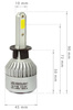 H1 LED Scheinwerferlampen S2 COB 36W 16000 lm | 2 Stück