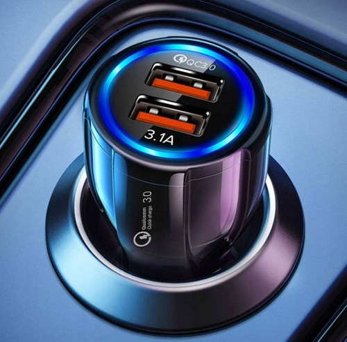 Schnellladegerät fürs Auto 3,1A mit 2 USB-Anschlüssen | Quick Charge 3.0 | CA-002