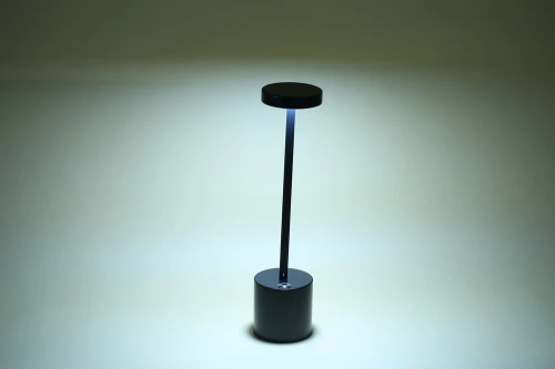 34 cm Tischlampe mit integriertem Akku | Nachtlicht mit drei Leuchtfarben | Stimmungsvolle Lampe für Hotel, Restaurant | HJA28-BLACK-2