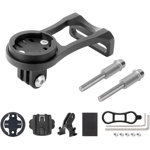 Vorbauhalterung für Fahrradcomputer und GoPro | Aluminiumhalterung kompatibel mit Garmin, Bryton | MBZJ-042